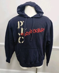 Ralph Lauren Polo Jeans Heavy Weight Hooded Navy Blue Graphic Print Sweatshirt - Picture 1 of 8