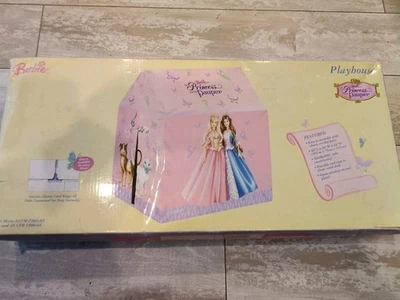 Vintage Ero 2004 Vinyl Barbie Princess & the Pauper Play House Tent 40"x30"x44" - Image 1 of 4