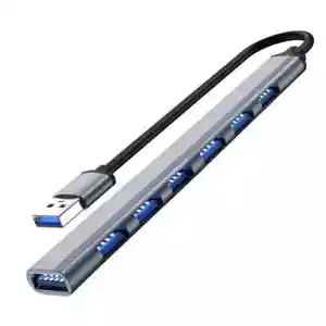 USB HUB 7 Port 3.0 USB 3.0 Verteiler Adapter Super Speed 7 Port für Laptop PC - Bild 1 von 10