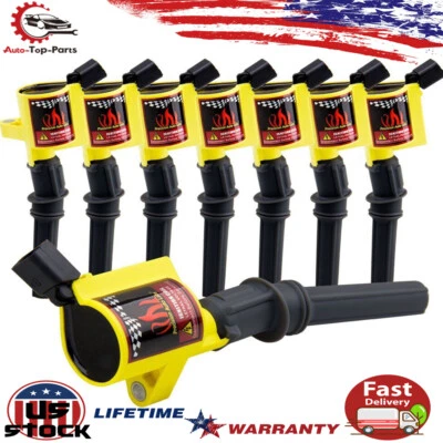 Paquete de 8 bobinas de encendido DG508 para Ford F150 Expedition 4,6/5,4 L 2000 2001 2002 2003 Foto 1 de 4