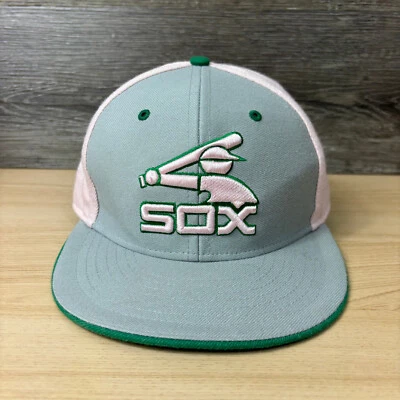 Gorra ajustada de los Chicago White Sox 7 1/4 gris rosa verde MLB béisbol Cooperstown Foto 1 de 4