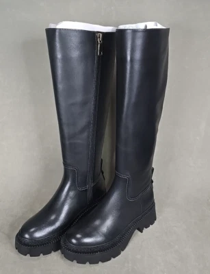 Bota de cuero Coach Julietta para mujer talla US 5.5B EU 36.5 negra Foto 1 de 4