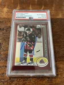Rick Nash Signed Topps Chrome Rookie Card Psa Dna Coa Slab Autographed - Picture 1 of 3
