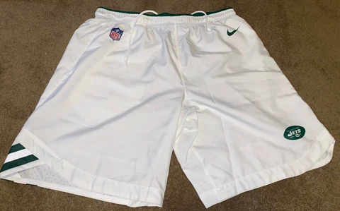 New York Jets On-Field Authentic Color Rush White Nike Shorts XL Rare Used Cover