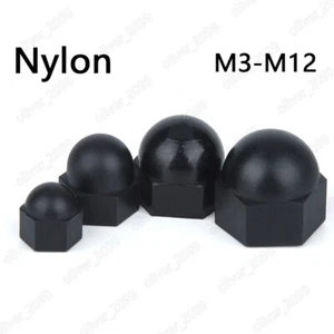 Tuerca hexagonal de plástico de nailon negro tuerca hexagonal bellota M3 M4 M5 M6 M8 M10 M12 - Imagen 1 de 6