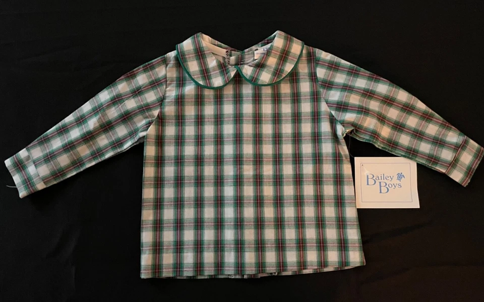 Camisa Bailey Boys a Cuadros L/S - Verde - Nueva Con Etiquetas Niños 6 Meses Foto 1 de 1