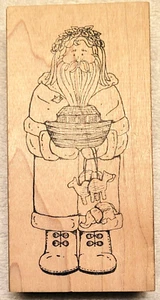 Christmas Old World Santa Rubber Stamp, Noah's Ark, "A Country Welcome" - NEW - Picture 1 of 8