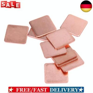 10 pcs 20mmx20mm 0.5mm Heatsink Copper Shim Thermal Pads for Laptop - Afbeelding 1 van 7