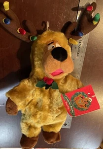 Scooby Doo Christmas Plush 11" Reindeer Lights Stuffed Animal Xmas Warner Bros - Picture 1 of 5