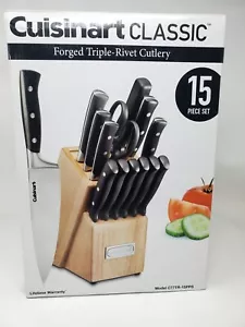 Cuisinart Classic Set Blocco Posate Forgiato Triplo Rivetto 15pz C77TR-15PPS - Foto 1 di 4