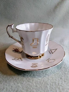 Vintage Red Rose Tea Taylor & Kent #1 Cup of Fortune Tea Cup & Saucer Bone China - Picture 1 of 9