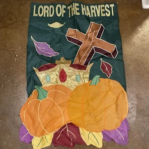 Vintage Jesus Ernte Herr Christ Garten Hof Flagge Veranda Dekor Herbst - Bild 1 von 4