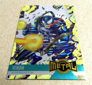 Tarjeta paralela Fleer 1995 Marvel Metal Venom #136 Alternate M Silver Flasher - Imagen 1 de 1