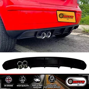 VW Polo MK4 9N GTI Style Rear Valance Diffuser Lip Spoiler Body Kit Gloss Black - Picture 1 of 7