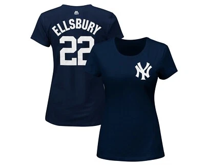 Camiseta Jacoby Ellsbury New York Yankees Majestuosa Nombre y Número - Azul Marino Talla 2XL Foto 1 de 3