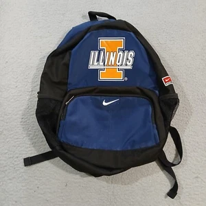 Vintage Illinois Fighting Illini Bakcpack Blue Black Nike Team Y2K Bag Travel - Picture 1 of 17