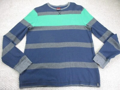 Suéter Térmico Tony Hawk Adulto Grande Azul Verde Rayas Informal Tejido Para Hombre Foto 1 de 4