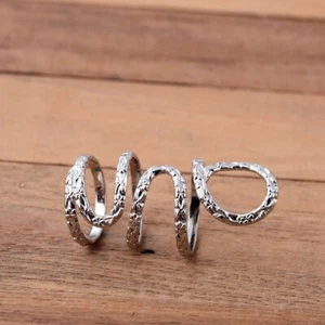 925 Sterling Silver Arthritis Splint Knuckle full Finger Ring For Men & Women - Picture 1 of 7