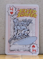 SILVER SURFER 4 OF HEARTS UNIVERSAL STUDIOS MARVEL COMICS TRADING PLAYING CARD