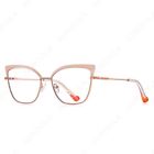 Designer Metal Large Frame Rose Gold + Pink Nearsighted Glasses Myopia Glasses U