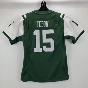 Tim Tebow 15 New York Jets Nike Unisex Kids Jersey Short Sleeve Green V Neck L - Picture 1 of 8