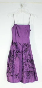 Jessica Howard Women's Petite Purple Spaghetti Strap Dress Sz 6P - Picture 1 of 10