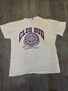 Vintage Club Bud Anheuser Busch Single Stitch T Shirt X-Large  XL VHTF RARE - Picture 1 of 15
