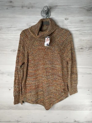JohnPaulRichard Sweater Womens Medium Multicolor Cowl Neck Chunky Knit Marled - Image 1 of 4