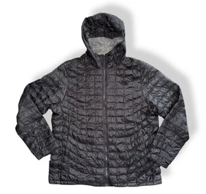 THE NORTH FACE Thermoball Jacket Full Zip Hoodie Puffer Men’s size XL, Black - Picture 1 of 10