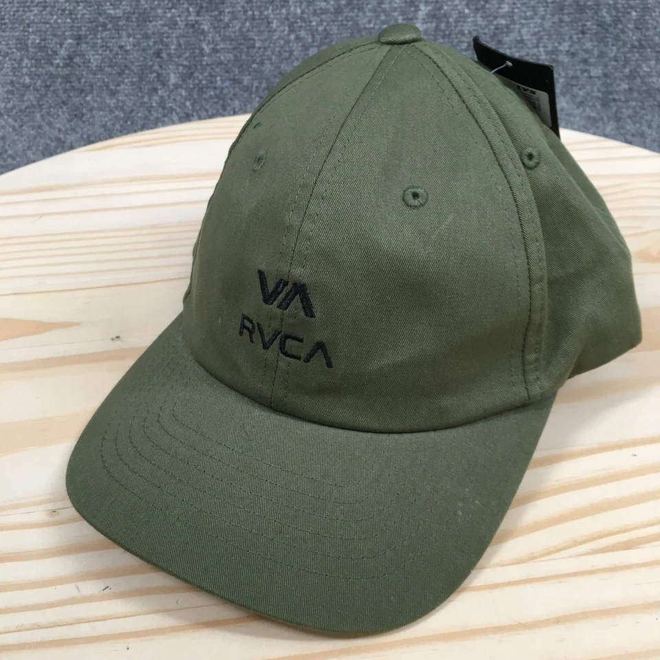 Бейсболка RVCA унисекс зеленая один размер регулируемая изогнутые поля вышитый логотип - Изображение 1 из 4
