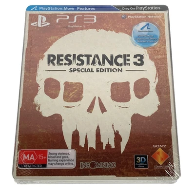Resistance 3 PlayStation 3 PS3 SteelBook Edition(2011) Reg 4 Brand New & Sealed - Image 1 of 4