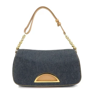 Christian Dior Malice Pearl Denim Leather Hand Bag Shoulder Bag Auth Used F/S - Picture 1 of 24