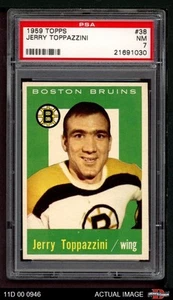 1959 Topps #38 Jerry Toppazzini Bruins PSA 7 - NM - Picture 1 of 3