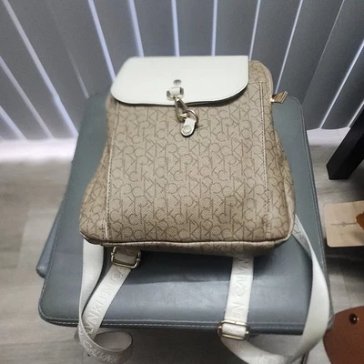 Calvin Klein Almond/white Backpack  A2 - Image 1 of 4
