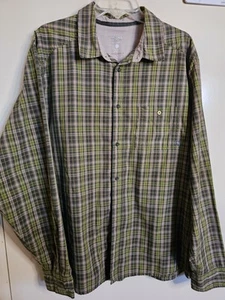 Mountain Hardwear Shirt Mens XL Flannel Plaid Relaxed Fit Green - Picture 1 of 4