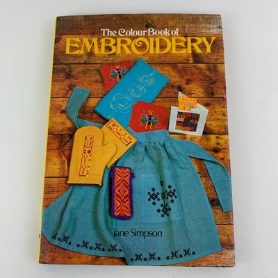 The Colour Book of Embroidery by Jane Simpson Vintage Retro Designs 1977 — 第 1/4 张图片