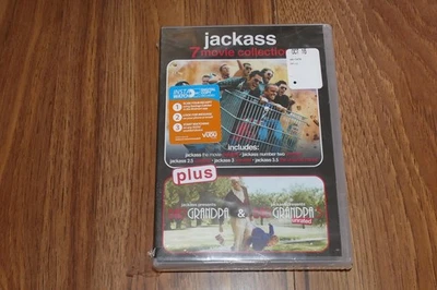 Jackass 7 Movie Collection (DVD) + Bad Grandpa - 7 Disc Set - NEW - SEALED Foto 1 de 3