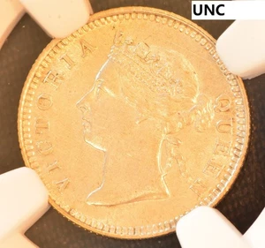 1901 CINA HONG KONG 5C moneta argento NGC UNC dettagli - Foto 1 di 4