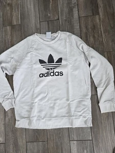 Adidas Crew Neck Graphic Sweatshirt White. Mens XL - Picture 1 of 8