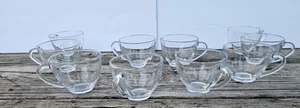 Vintage Arcoroc France Klarglas Kaffee Tee Tassen 10er Set - Bild 1 von 10