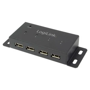 10x Logilink® USB 2.0 Hub 4-Port mit Netzteil Metall [UA0141] - Bild 1 von 1