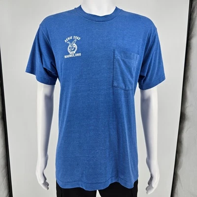Vintage 1990s Fraternal Order of Eagles Aerie 2562 Maumee OH Pocket T-Shirt (L) - Image 1 of 4