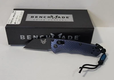 Cuchillo de mango de aluminio azul cráter Benchmade 2950BK Foto 1 de 4