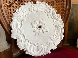 Stucco - zarte Neo-Barock-Stil Stuckrosette 100-291 Rosette d= 33 cm aus Stuck - Bild 1 von 5