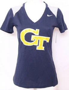 Georgia Tech Chaquetas Amarillas GT Nike Azul Marino Estadio Fútbol Camiseta Para Mujer XL - Imagen 1 de 9