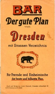 antiguo plano de la ciudad de OSO EL BUEN PLAN DE DRESDE directorio de carreteras Louis Klemich - Imagen 1 de 1