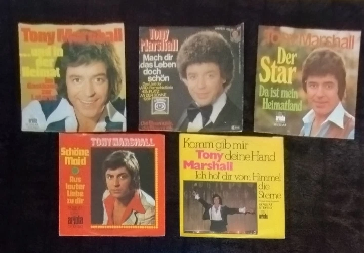 SB30: 5x Tony Marschall 7" Singles VG VG+ Sammlung Jukebox Kult Schlager Party - Bild 1 von 1
