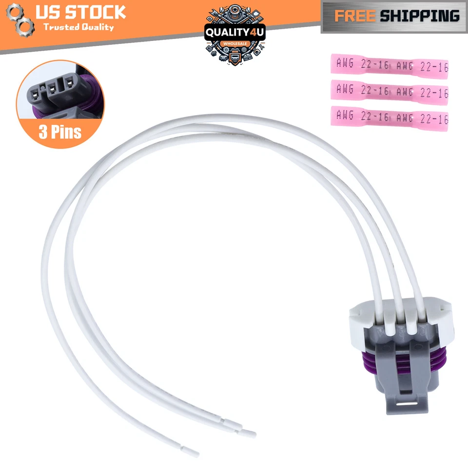 3 Wires Multi Purpose Electrical Connector For Cam/Crankshaft MAP TPS Sensors - Image 1 of 4
