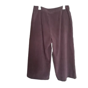 NTCO BROWN CAPRIS PANTS WILD LEG OPEN 15" FRONT ZIP POCKETS WOMEN'S 12 (A1) - Picture 1 of 11
