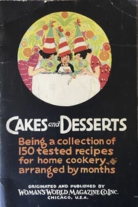 Antique 1927 Cakes Desserts Cookbook Woman's World Magazine Vintage - Picture 1 of 2